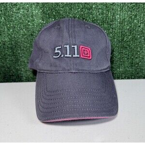 5.11 Tactical Women's Black Adjustable Hat Cap 2013 Gray & Pink Logo One Size